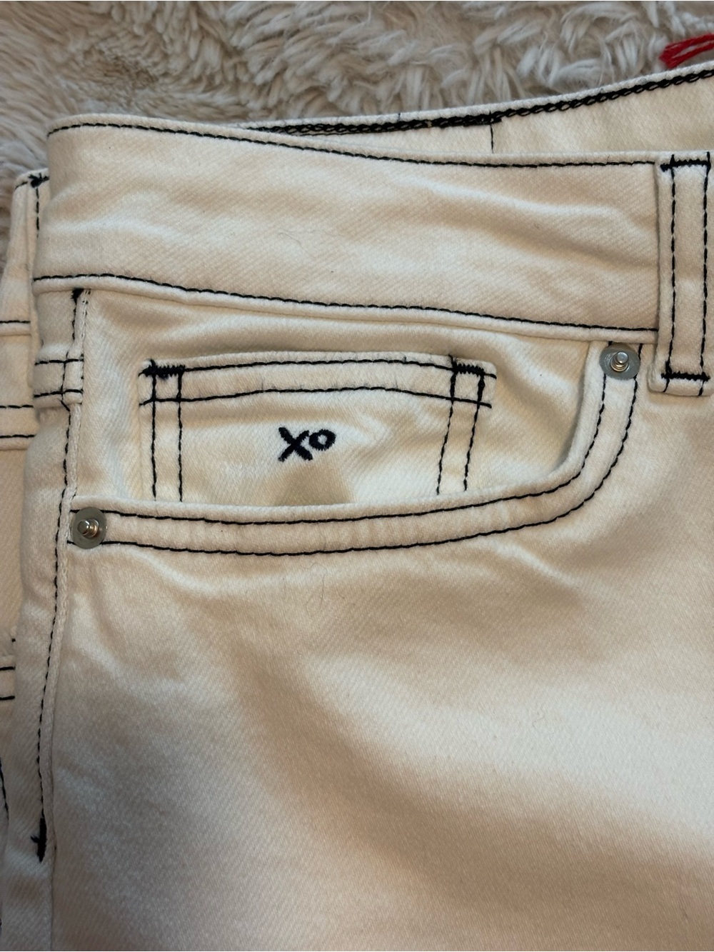 Frances Valentine Ace Wide-Leg High-Rise Women’s Jeans - Cream Size 12 - Picture 5 of 16
